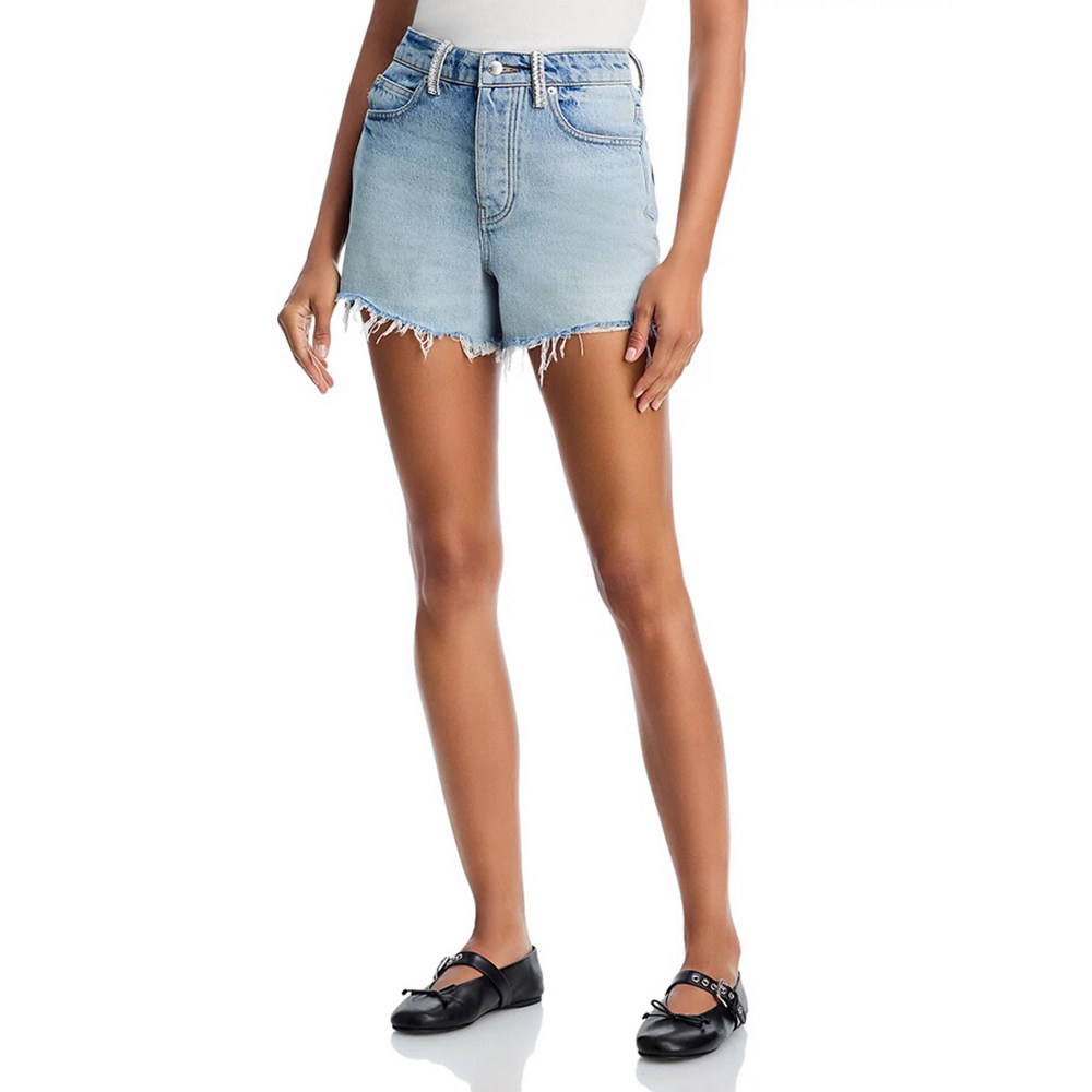 复古水洗高腰牛仔裤女