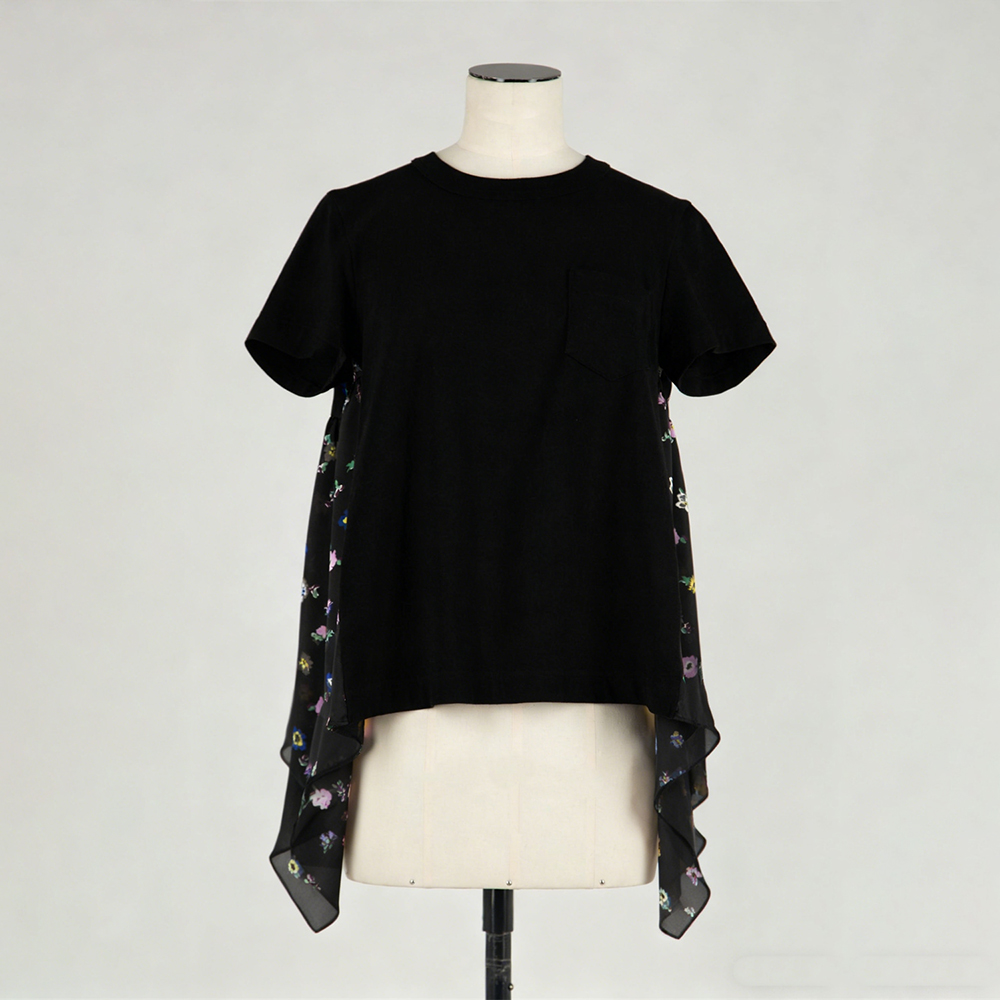 复古印花圆领短袖T恤女