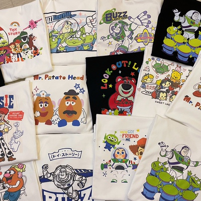 玩具总动员胡迪巴斯纯棉卡通T恤