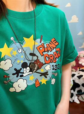 【米奇满头冒星星】90s创意复古重磅230克vintage卡通纯棉短袖t恤