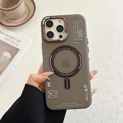 潮牌橙色适用苹果iphone17pm手机壳16pro 15高级感13promax磁吸11手机壳套