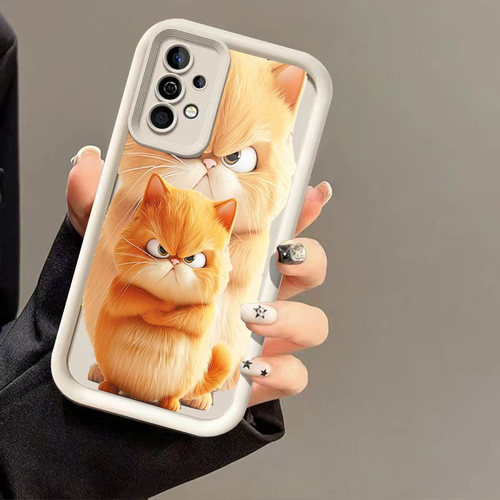 超酷棕猫适用于三星Galaxy S24/S23/S25ultra手机壳A15/A55防摔A22新款A73保护外壳A57/a57浪漫17