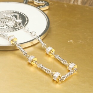 S925纯银古韵新妆手链金刚杵镶锆开口可调节轻奢新中式时尚高级感