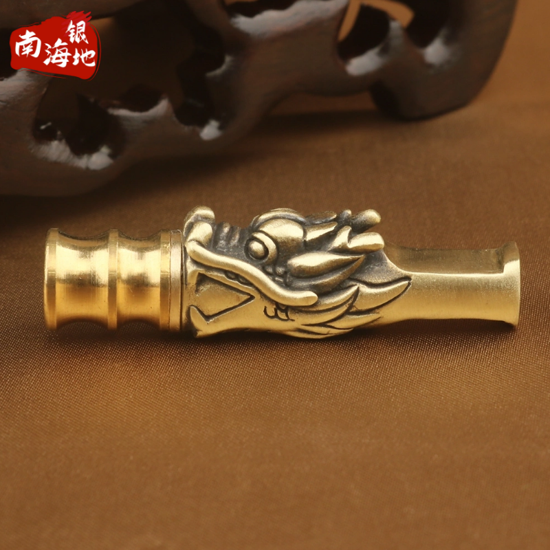 南海银地国潮小龙头纯铜烟嘴过滤器可清洗烟嘴男士粗细烟两用手工