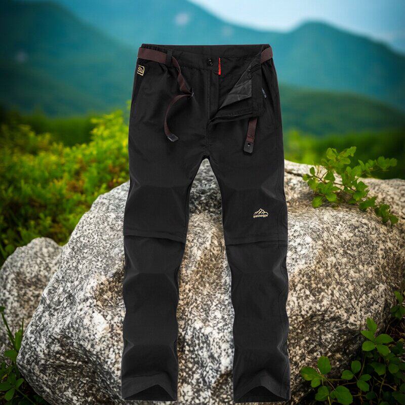 户外速干裤男女夏季薄款长裤防水透气运动两截休闲裤可拆卸登山裤
