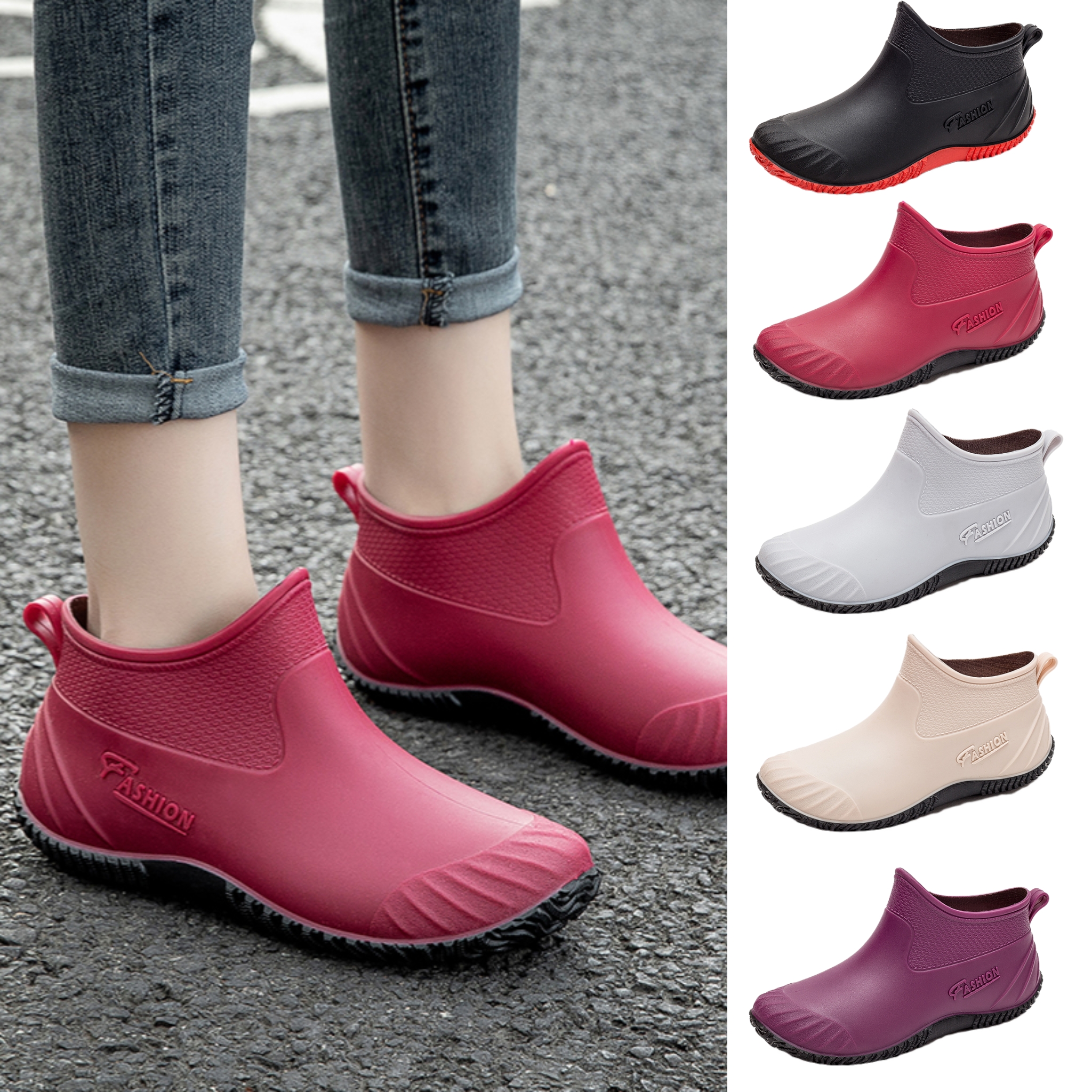 女士雨鞋防滑雨靴加絨水鞋