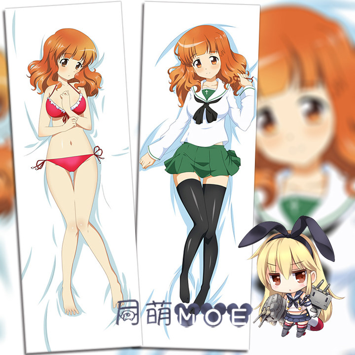 动漫 双面等身抱枕 武部沙织 少女与战车 靠枕方枕 2wt抱枕套