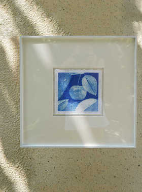 PEEJI樱果系列 肌理装饰画北欧客餐厅挂画植物版画客厅玄关沙发墙