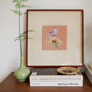 福寿三多 中式开运手工实木鎏金悬浮装饰画玄关客厅招财风水挂饰