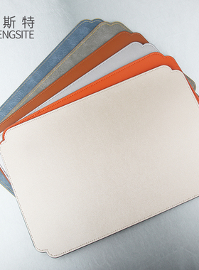 高档餐厅中式皮革餐垫双面橙色家用样板房餐桌摆台酒店会所就桌垫