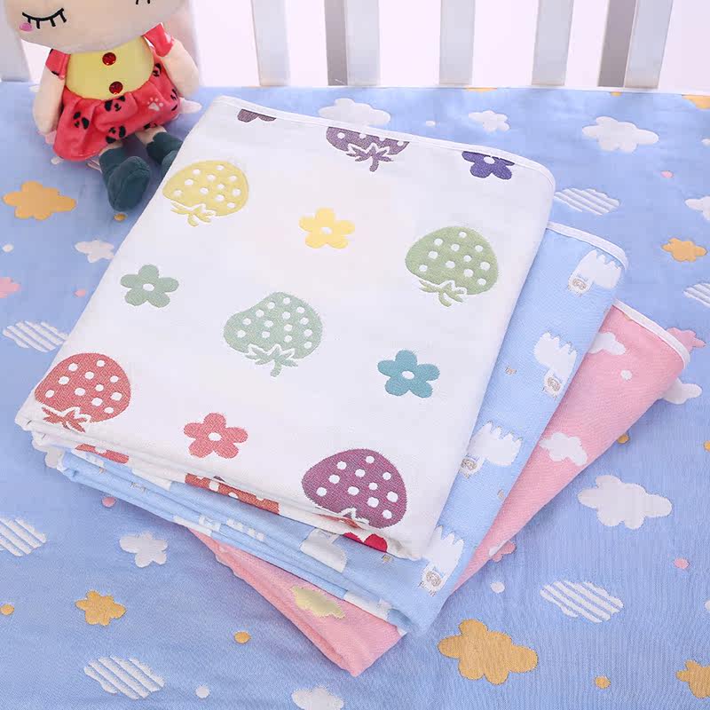 婴儿纱布隔尿垫超大号宝宝用品防水透气可洗新生儿童纯棉隔尿床垫