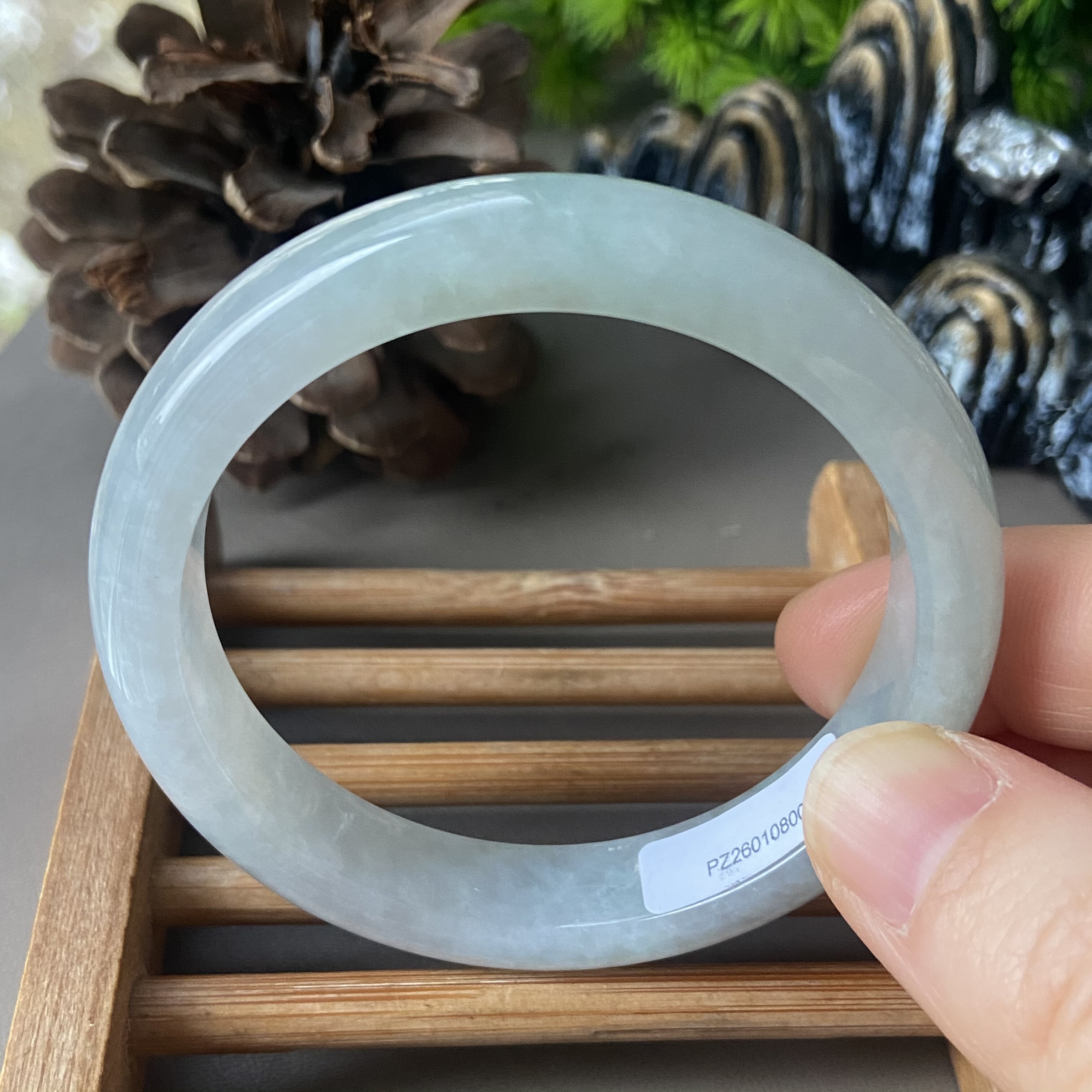 天然缅甸翡翠手镯52冰种正圈满绿浅绿老坑a货玉镯子带证书0582,珠宝/钻石/翡翠,手镯,淘宝优惠券,粉丝福利购,淘宝优惠卷