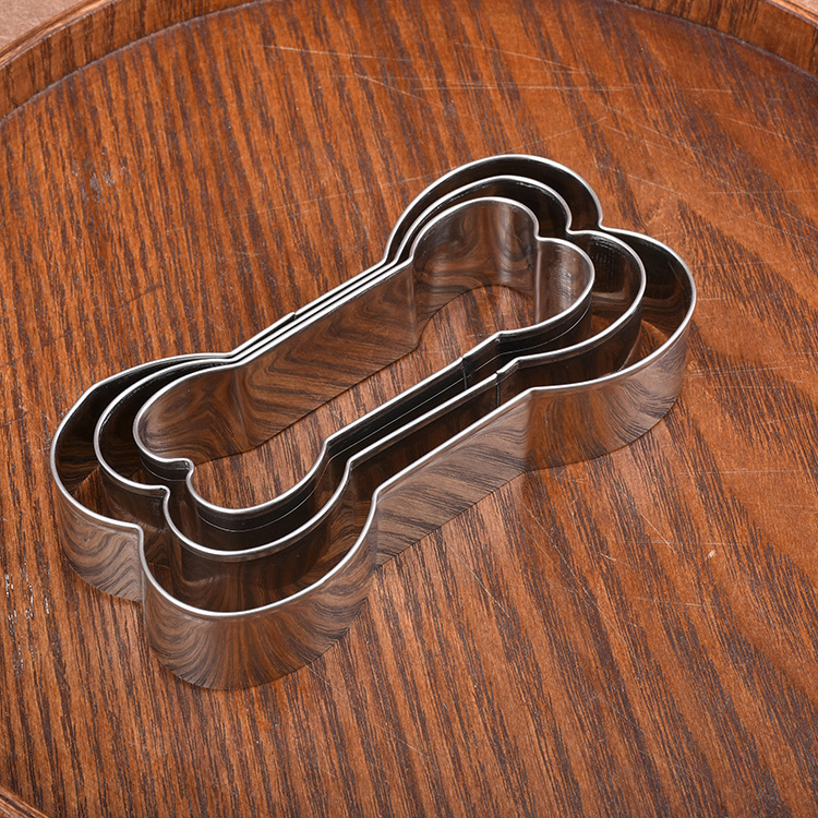 复活节狗骨头饼干模 狗狗骨头造型3件套 磨牙棒DIY卡通模具包邮