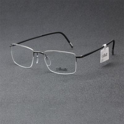 超轻眼镜诗乐半框SPX+钛男