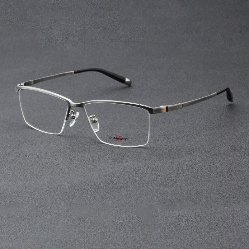 CHARMANT夏蒙钛材近视眼镜架商务方框时尚百搭经典眼镜架ZT27118