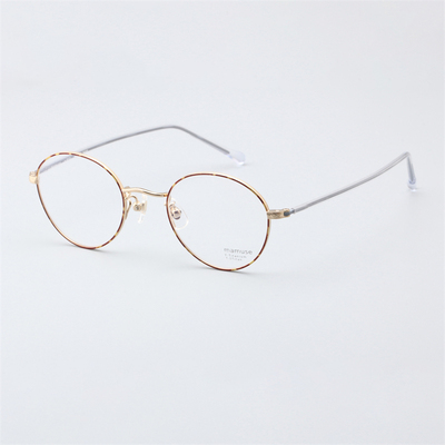 MAMUS日本眼镜框女款手工全框板材钛复古时尚光学眼镜架M8023
