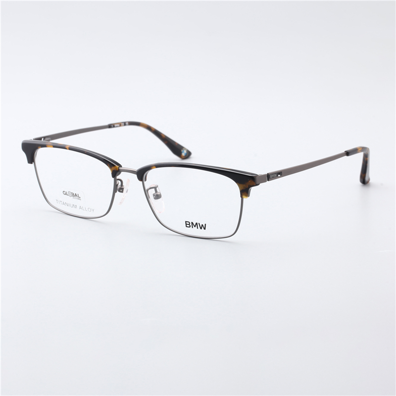 BMW/宝马眼镜架钛金属超轻男士眉线框眼镜可配近视防蓝光BW5074