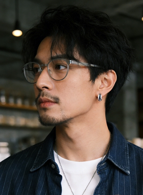 25新款IC! BERLIN眼镜架Robin圆框超轻近视钢片无螺丝眼镜IC5053