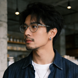 25新款IC! BERLIN眼镜架Robin圆框超轻近视钢片无螺丝眼镜IC5053