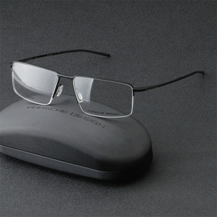 新款 DESIGN保时捷眼镜框半框商务大脸近视眼镜架P8736 PORSCHE