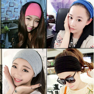 韩国版百搭发带 弹力瑜伽运动头带发饰头巾发箍头套发套 买二送一