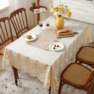 140烫金印花PVC大桌布个护防水防油家用防烫工具免洗长方形布
