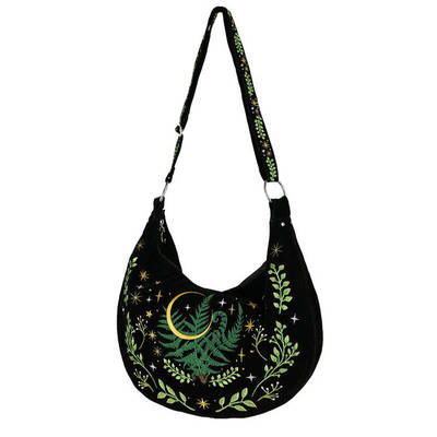 Stereoman 欧洲Restyle官方授权暗黑哥特Witch植物刺绣单肩斜挎包