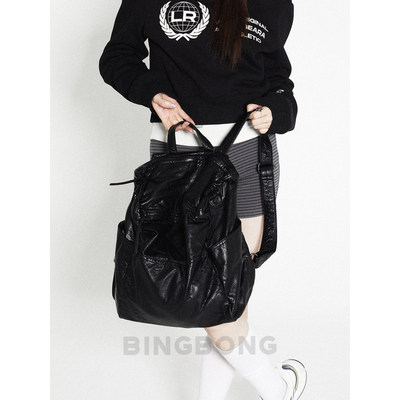 BINGBONG|留校学姐 双肩包大容量斜挎包设计感背包大学生通勤包包
