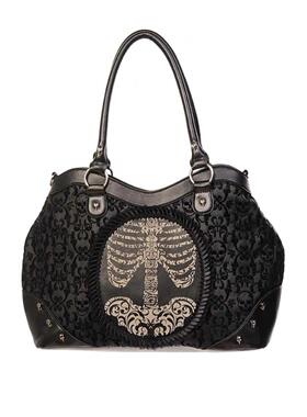 Stereoman欧洲Banned暗黑哥特Lolita复古骨架单肩手提斜挎托特包
