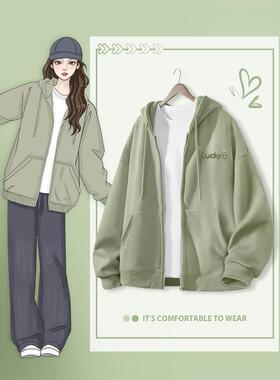 棉致卫衣外套女士秋装2025新款秋季上衣秋款女装春秋款初中生开衫