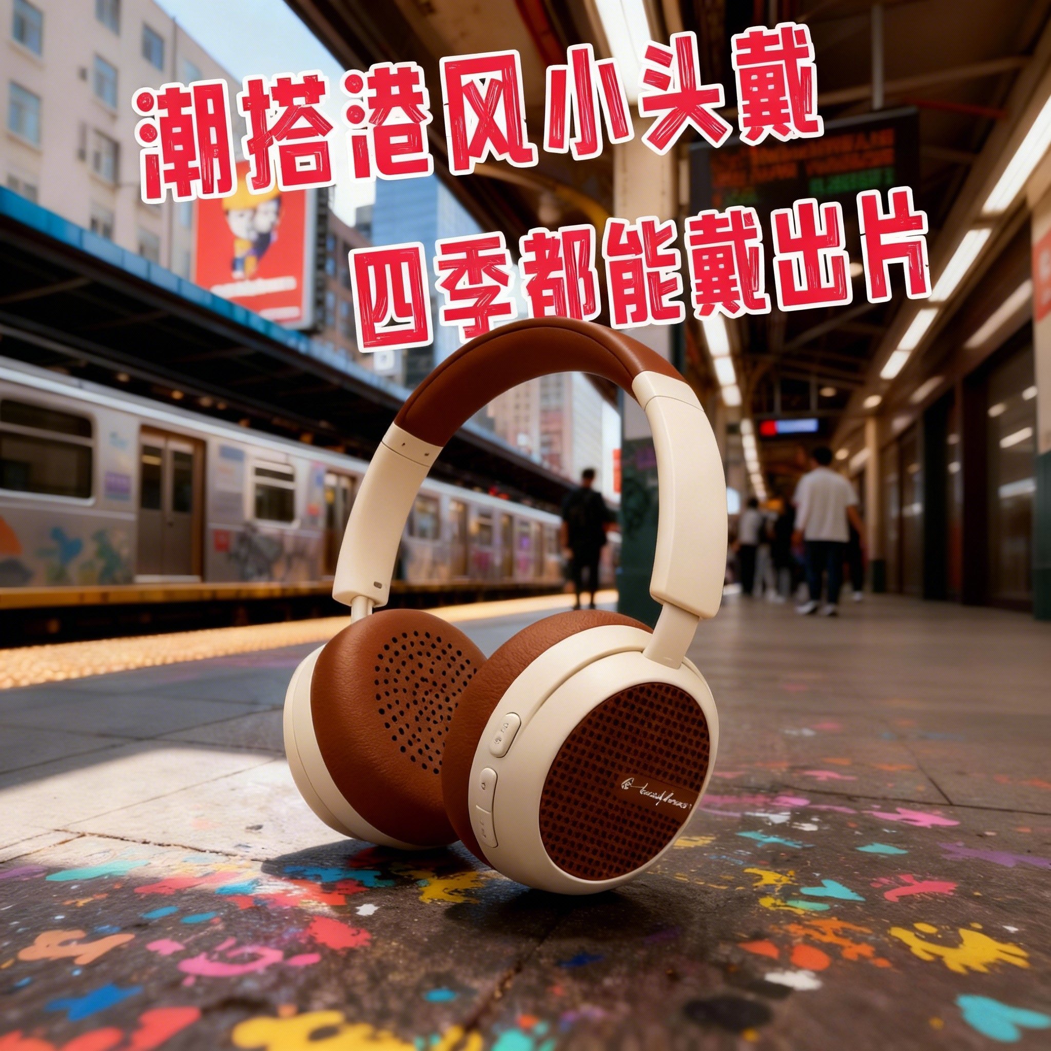 2026新款美式复古小头戴式无线蓝牙耳机降噪高颜值耳机美拉德穿搭,影音电器,蓝牙耳机,淘宝优惠券,粉丝福利购,淘宝优惠卷