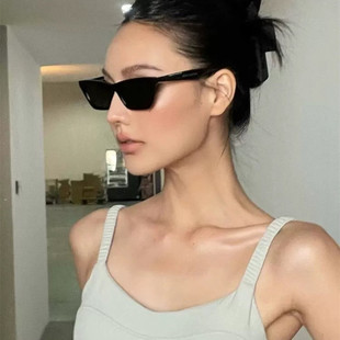 秋墨镜女高级感ins方圆脸小框防晒防紫外线太阳眼镜 欧美2024新款