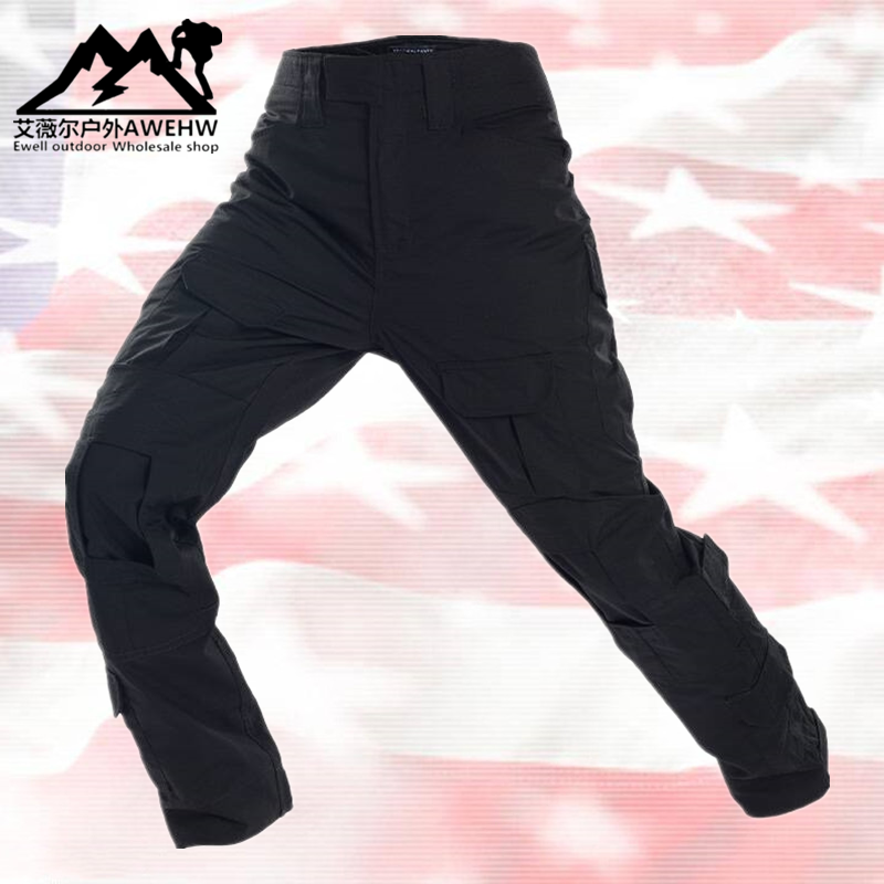 户外特种兵GEN3男蛙服单裤黑色多地形全地形迷彩工装长裤G2战术裤