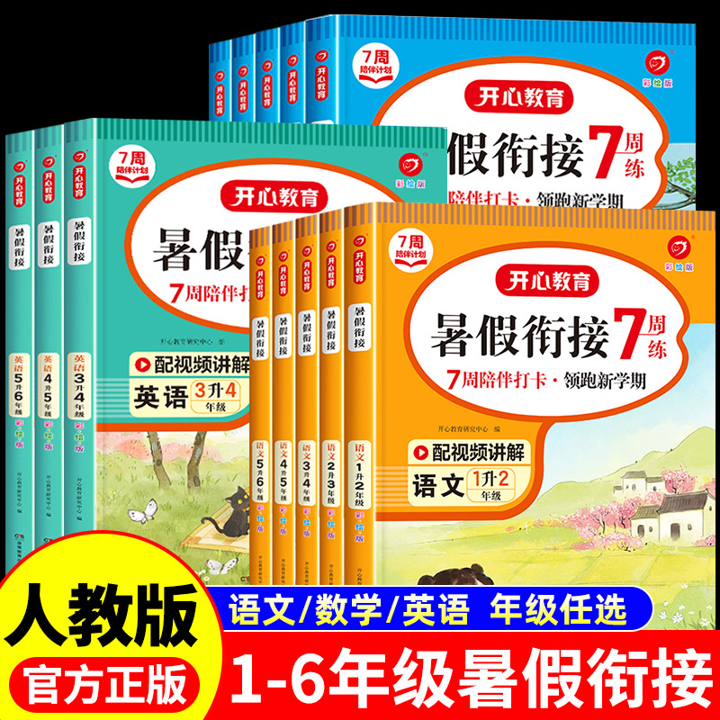 2025年暑假衔接教材小学暑假作业全套语文数学英语一二三四五年级必刷题下册假期总复习专项练习册暑假衔接人教版