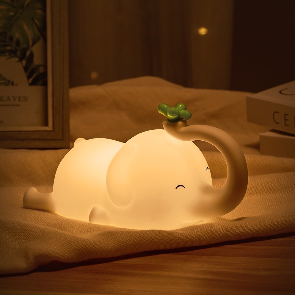 D5萌宠小飞象拍拍灯可爱儿童小夜灯充电式三档定时大象床头伴睡灯,家装灯饰光源,小夜灯,淘宝优惠券,粉丝福利购,淘宝优惠卷