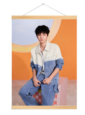 王俊凯海报布艺挂画TFBOYS生日礼品写真壁画DIY定制墙上宿舍装饰