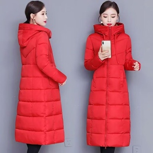 反季捡漏2026秋冬新款棉衣女中长款过膝棉服加厚修身棉袄外套