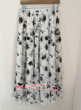 改行清仓乱卖现货夏专柜正品拉系列松紧腰小碎花半身裙NABB3A4K85