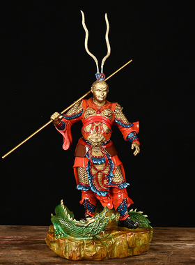 铜孙悟空美猴王摆件斗战胜佛像静思齐天大圣禅意客厅装饰品高档次