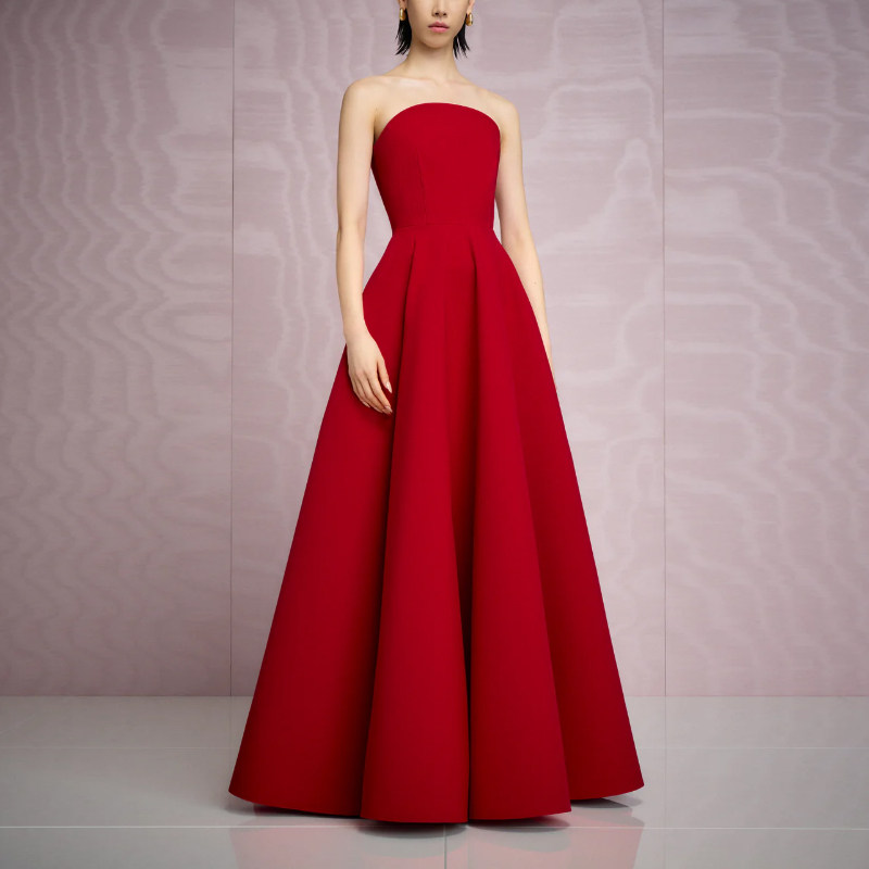 高端大气敬酒服新娘抹胸长裙2025新款高级质感舞台年会晚宴晚礼服