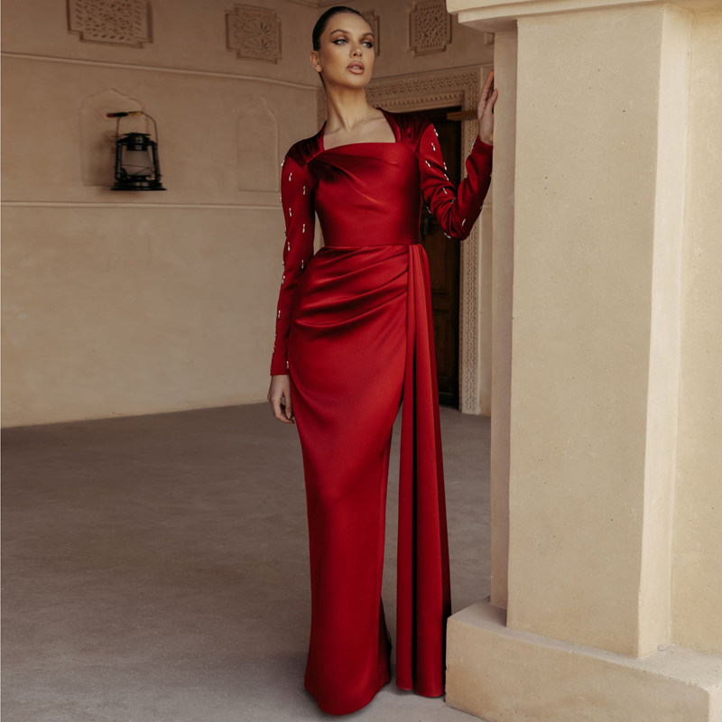 新娘敬酒服结婚订婚2025新款高级质感主持人优雅女连衣裙轻奢长款