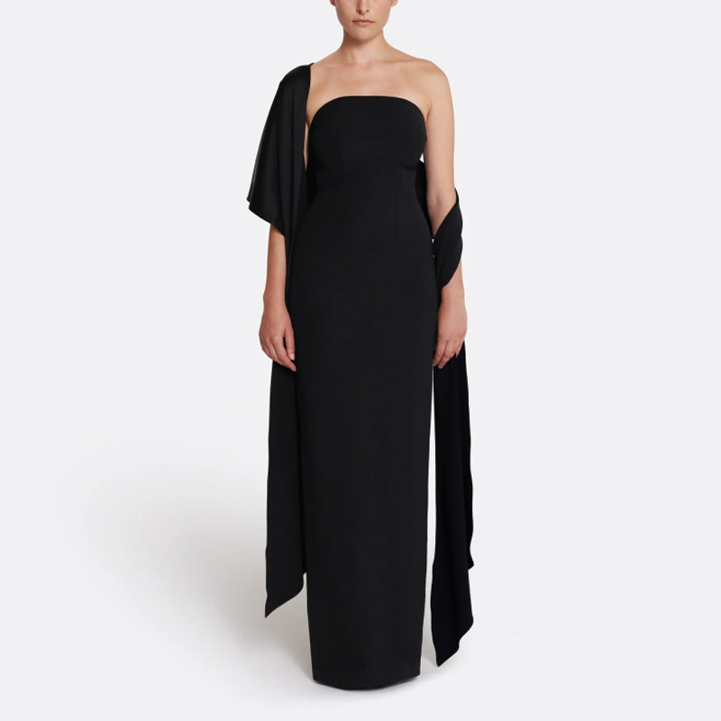 时尚妈妈装2026新款气质优雅抹胸长裙高级质感齐地晚宴年会连衣裙