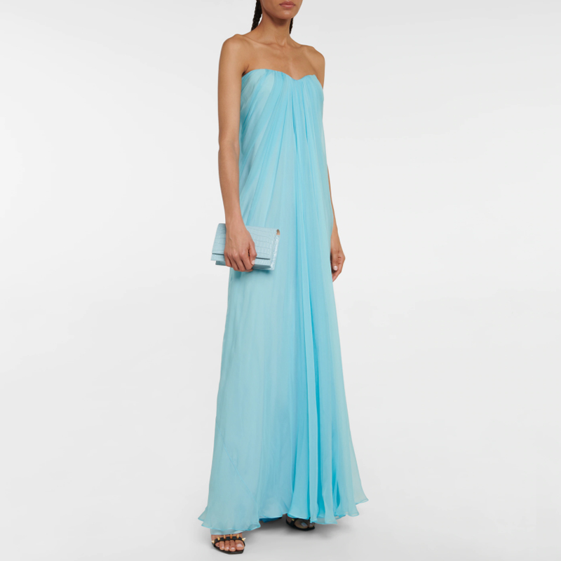 晚礼服2024新款时尚气质新娘姐妹伴娘裙长款优雅高腰连衣裙派对女