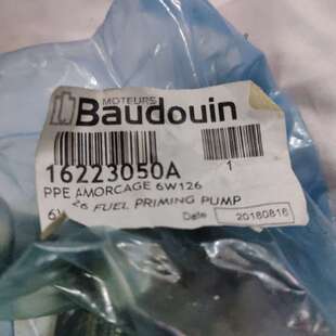 议价MOTEURS BAUDOUIN 16223050A PPE AMORCAGE 6W126 燃油原泵