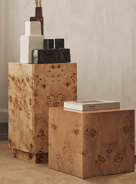 Ferm LIVING Burl Table 多功能床头柜边几茶几树瘤茶几组合
