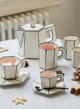 Serax CARTE草图折纸陶瓷水壶马克杯咖啡杯碟套装下午茶轻奢创意