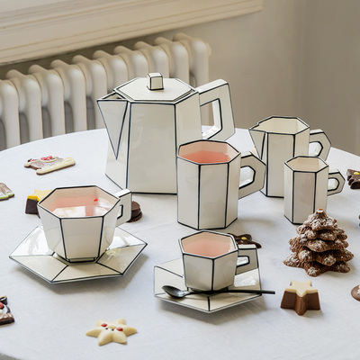 Serax CARTE草图折纸陶瓷水壶马克杯咖啡杯碟套装下午茶轻奢创意