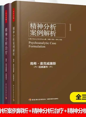 全3册 南希三部曲 精神分析案例解析+精神分析诊断理解人格结构+精神分析治疗实践指导 弗洛伊德心理学书籍入门心理咨询 万千心理