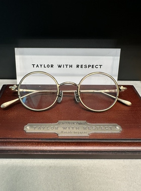Taylor with respect日本手工镜架phl复古圆框近视眼镜全框钛架