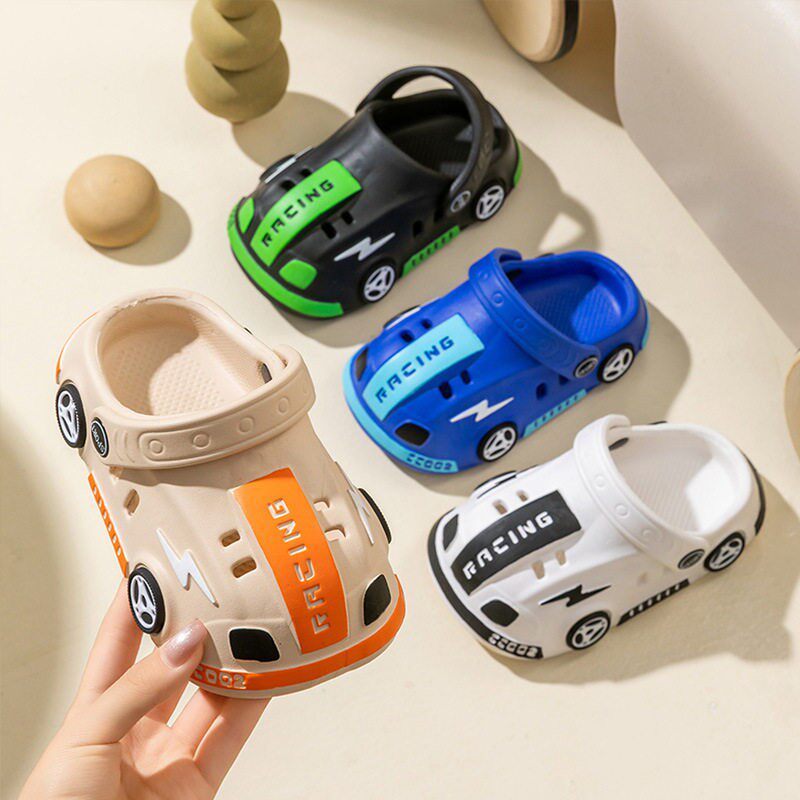 EVA儿童拖鞋新款夏季卡通男童女软底室小汽车宝宝舒适洞洞凉拖鞋